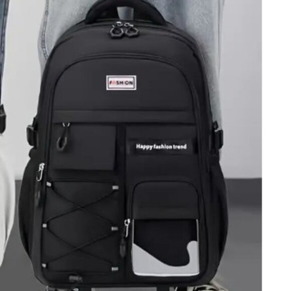 *NWT MULTILAYER LARGE CAPACITY CAMPUS BACKPACK - BLACK - Picture 1 of 6